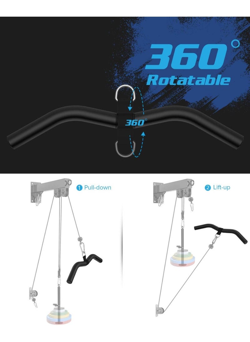 jaexest 19-Inch LAT Pulldown Bar – Upgraded Cable Machine Attachment for Home Gym – Curl & Triceps Press Down Bar Handle for Pulley System – Universal Rowing LAT Bar - Image 5